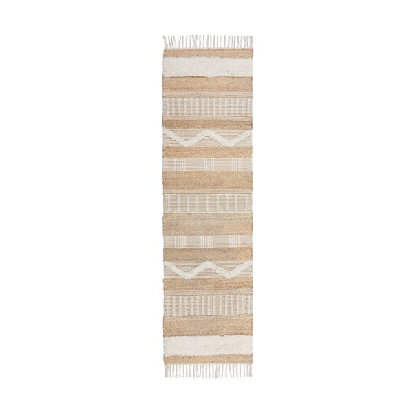 Tappeto beige in juta 60x230 cm Medina - Flair Rugs