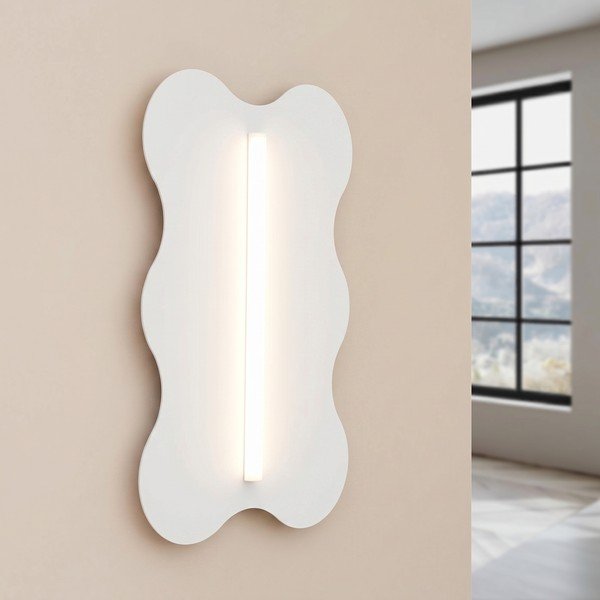 Lampada da parete bianca in metallo KLOVER – Thoro-image-1