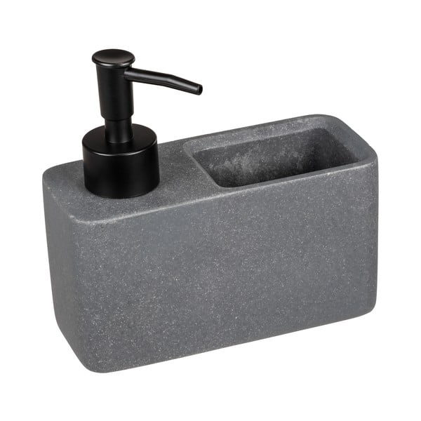 Dispenser di sapone grigio in poliresina 0,15 l Woya - Wenko-image-3