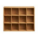 Mensola di colore naturale con effetto rovere con ripiani multipli 11 cm Soria – House Nordic