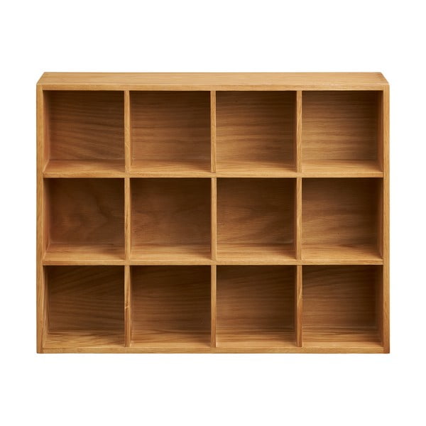 Mensola di colore naturale con effetto rovere con ripiani multipli 11 cm Soria – House Nordic