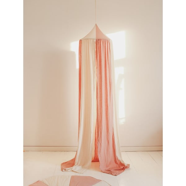 Baldacchino in cotone bianco e rosa Powder Pink Circus - Moi Mili-image-1