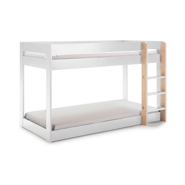 Letto a castello bianco per bambini 90x190 cm Angel - Marckeric-image-4