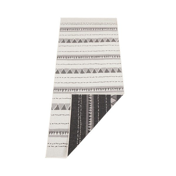 Tappeto da esterno nero e crema , 80 x 350 cm Bahamas - NORTHRUGS-image-2