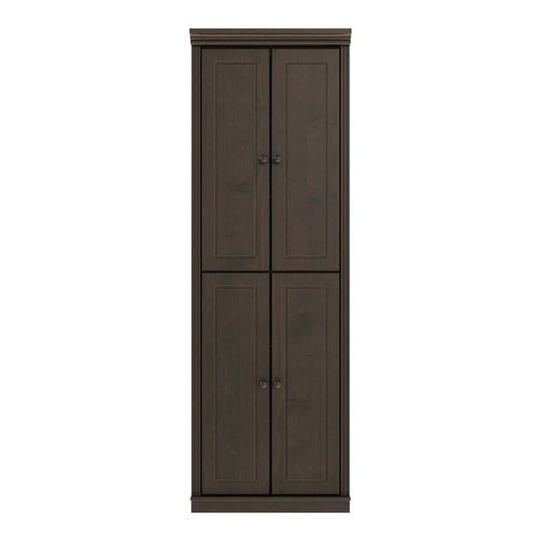 Armadietto marrone scuro in pino massiccio 74x223x37 cm Anita – Støraa