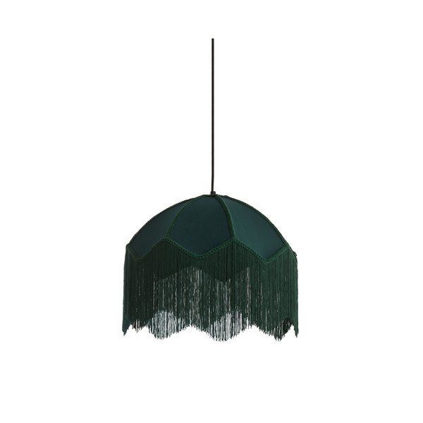 Lampadario in colore petrolio con paralume in tessuto ø 40 cm Malacia - Light & Living