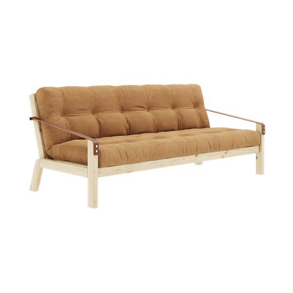 Divano letto in velluto a coste senape 204 cm Poetry - Karup Design-image-2