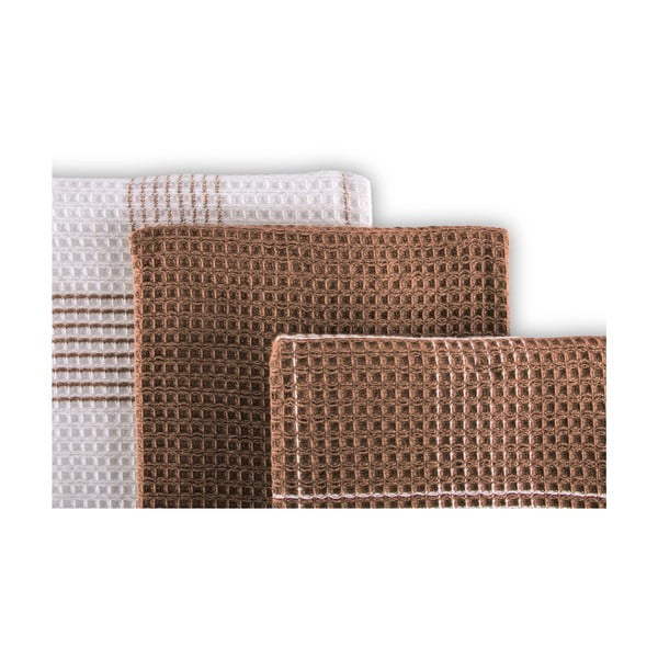 Set di 3 asciugamani 50x76 cm Duo Waffle - ZicZac-image-2