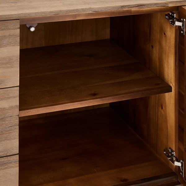 Cassettiera in legno massiccio marrone, grande Mallorca - Furnhouse-image-1