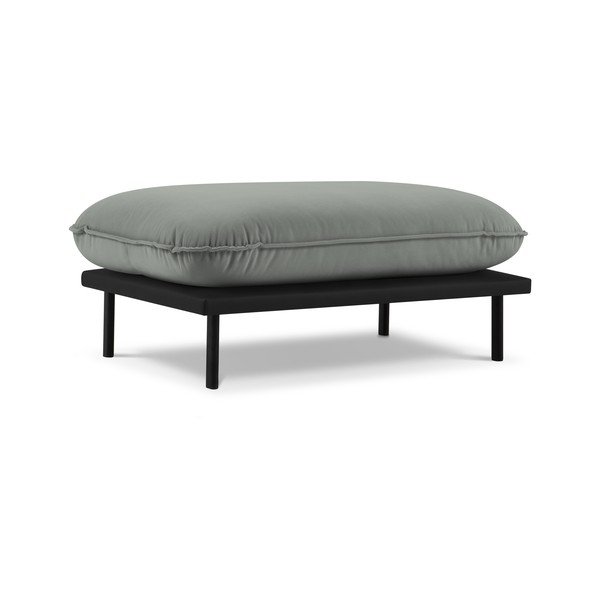 Sgabello in velluto grigio Auguste - Interieurs 86