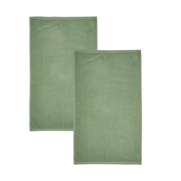 Set di asciugamani con asciugatura rapida/tipo terry verdi in cotone 2 pz 90x140 cm Quick Dry – Catherine Lansfield