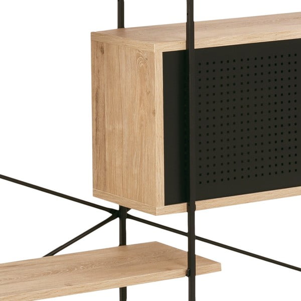 Libreria nera in rovere 172x188 cm Angus - Actona-image-3