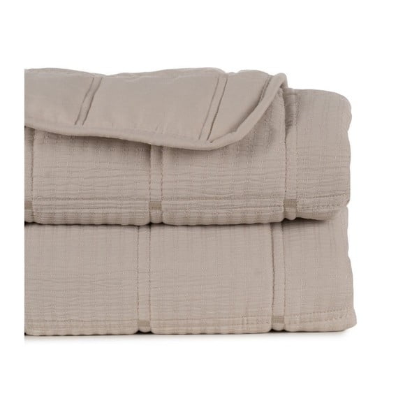 Copriletto beige con rivestimento trapuntato 230x280 cm – Ixia
