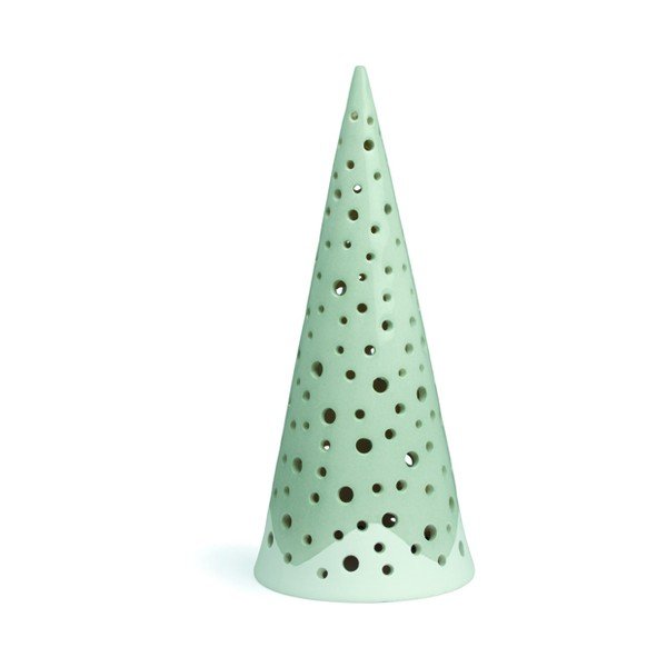Portacandele natalizio turchese in bone china Nobili, altezza 19 cm - Kähler Design