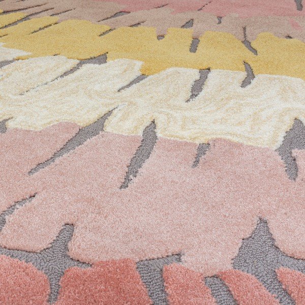 Tappeto giallo/rosa 120x170 cm Woodgrain - Flair Rugs-image-2