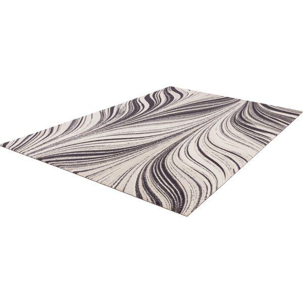 Tappeto in lana grigio crema 133x180 cm Zebre - Agnella-image-4