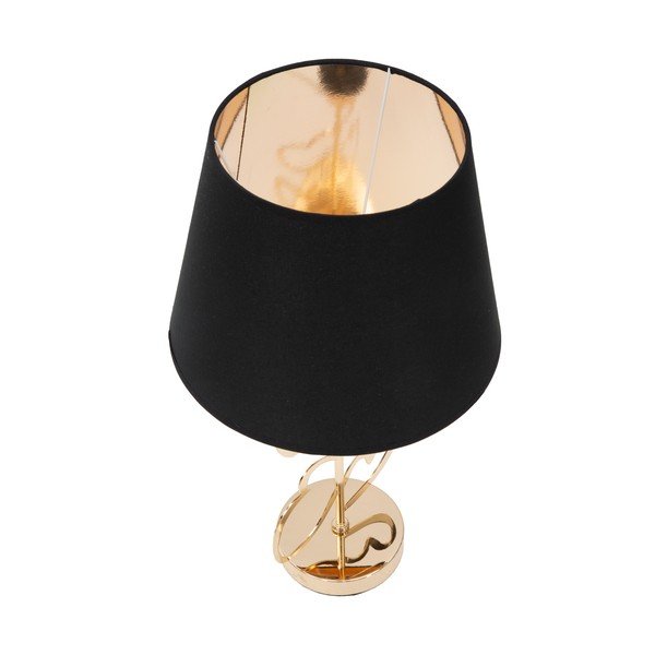 Lampada da tavolo in nero e oro Glam Heart, altezza 61 cm Harts - Mauro Ferretti-image-2