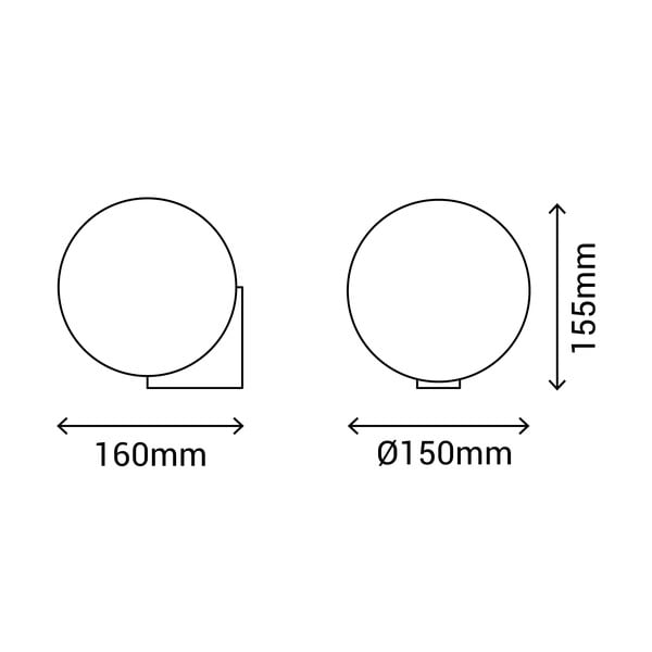 Lampada da parete in argento, ø 15 cm Obi - SULION-image-3
