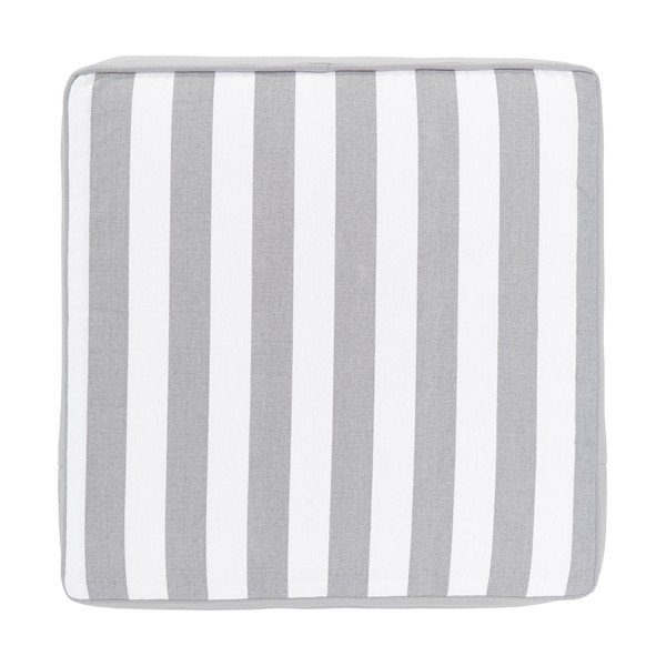 Cuscino di seduta in cotone bianco e grigio, 40 x 40 cm Timon - Westwing Collection-image-1