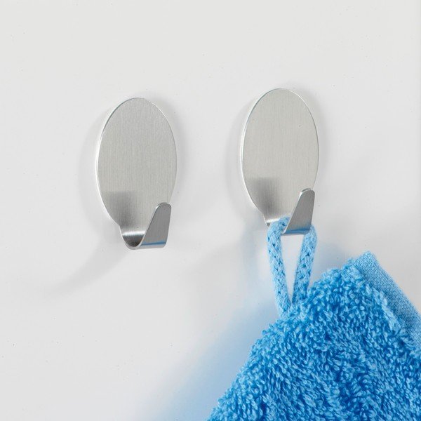 Set di 2 ganci autobloccanti in argento Maxi - Wenko-image-1