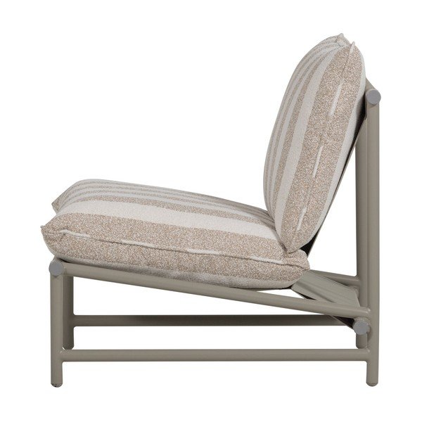 Poltrona da esterno beige in metallo/in imbottito Elvo – WOOOD-image-3