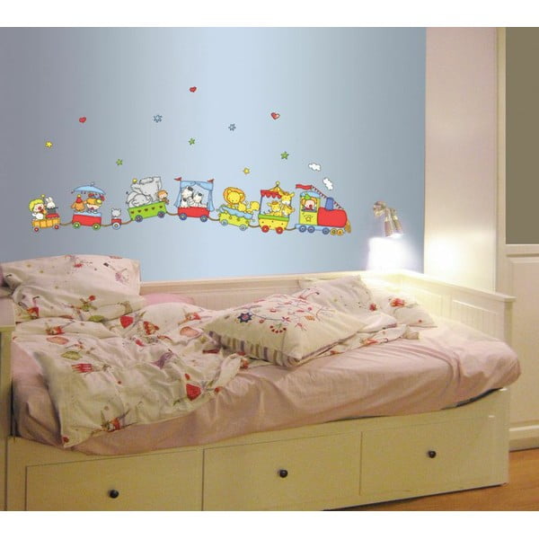 Adesivo murale Treno di animali da circo, 120 cm - Ambiance-image-1