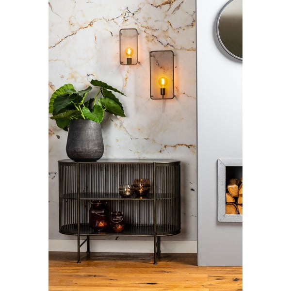 Cassettiera in metallo nero 100x80 cm Yinthe - Light & Living-image-2