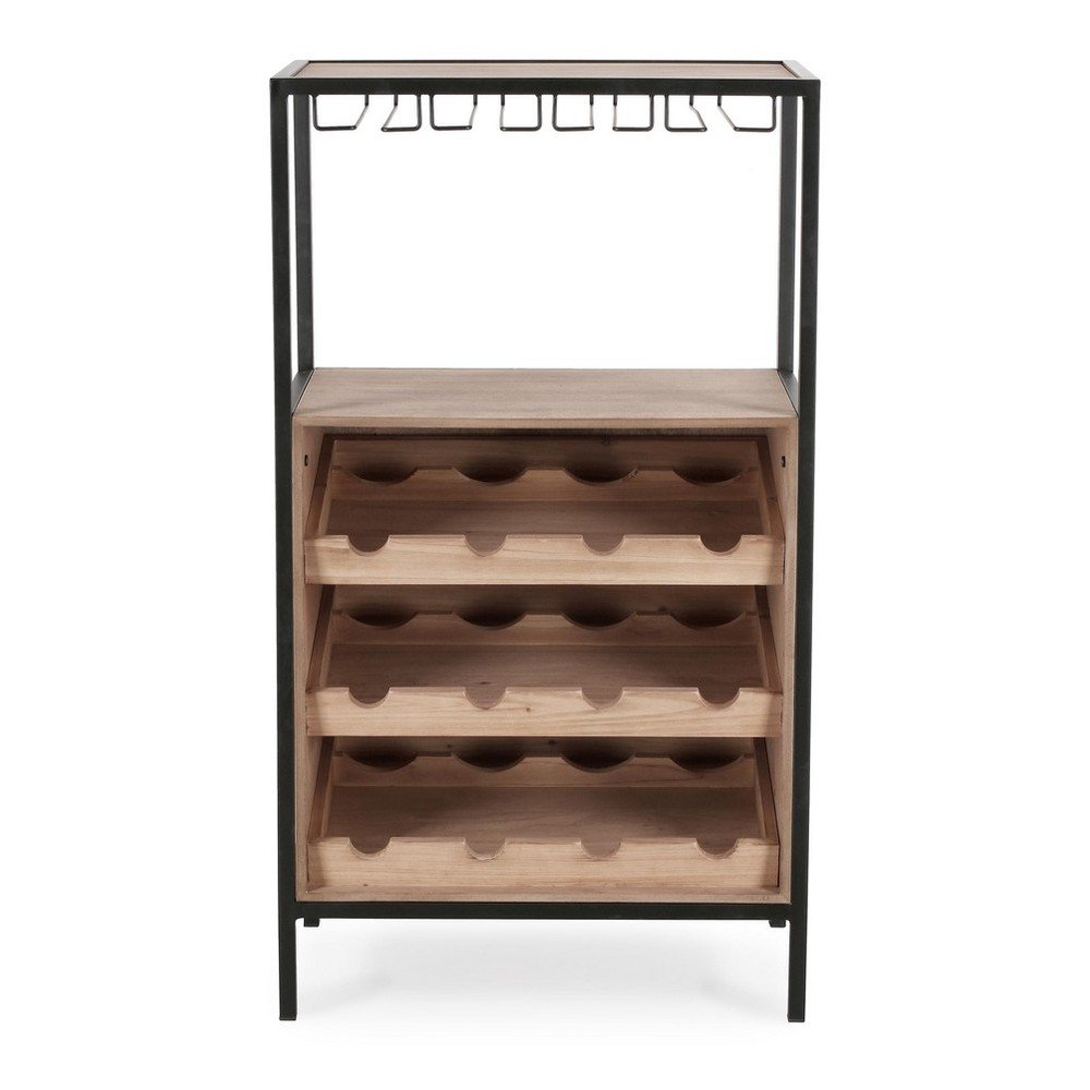 Cantinetta di colore naturale numero di bottiglie 12, 51x91x30 cm Isaac – Yes Everyday | Mobiletti per il vino