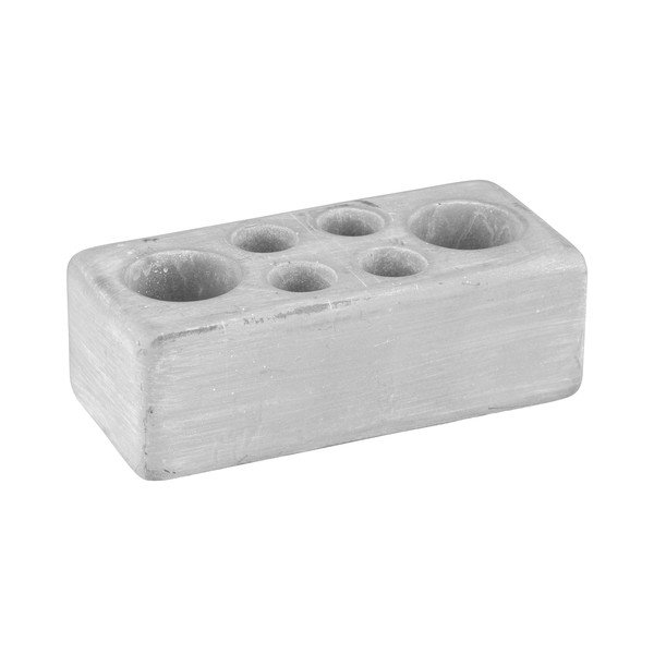 Tazza in ceramica grigia per spazzolini da denti Villena - Wenko-image-1