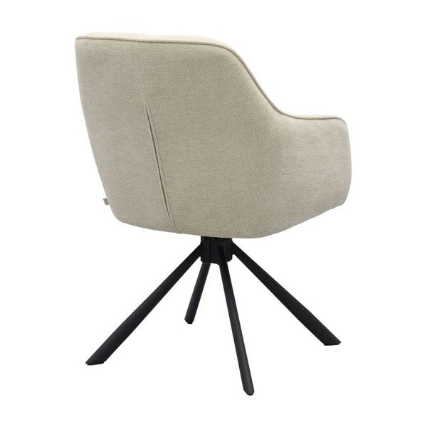 Sedia da pranzo color crema imbottito con braccioli Avola – Unique Furniture-image-4