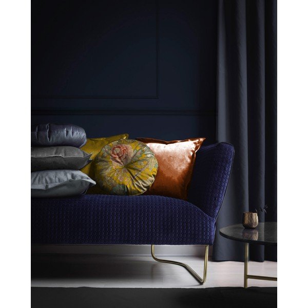 Cuscino giallo , ø 40 cm Japanese Flowers - Velvet Atelier-image-2