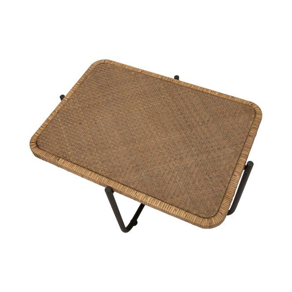 Tavolino da salotto nero/di colore naturale in rattan 55x75 cm Cebu – Mauro Ferretti-image-4