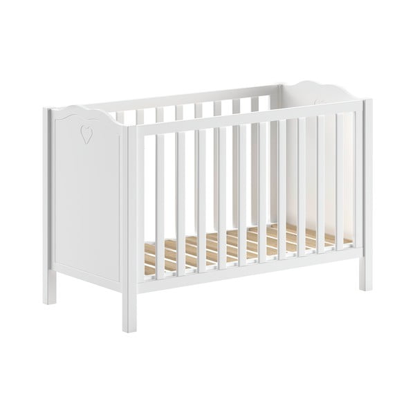 Lettino bianco in pino massiccio 60x120 cm Amori – Vipack