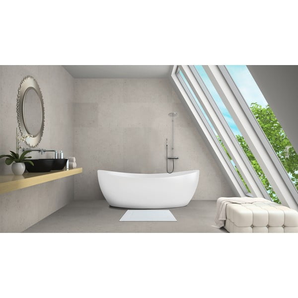 Tappetino da bagno in tessuto bianco 40x60 cm Zen - Allstar-image-1