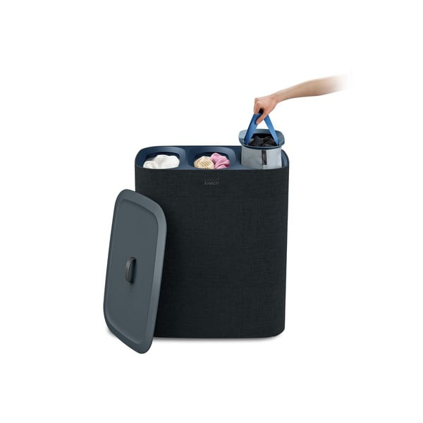 Cesta per il bucato color antracite in tessuto 3x30 l Tota Trio – Joseph Joseph-image-4