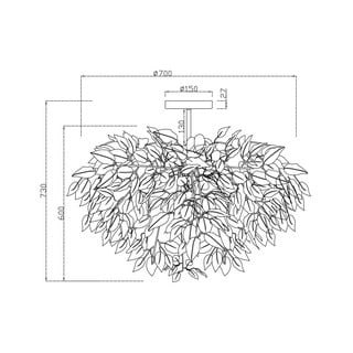 Lampada a sospensione bianca Ciondolo, altezza 73 cm Leavy - Trio