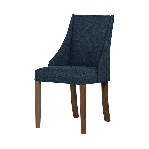 Sedia blu con gambe marrone scuro in legno di faggio Absolu - Ted Lapidus Maison