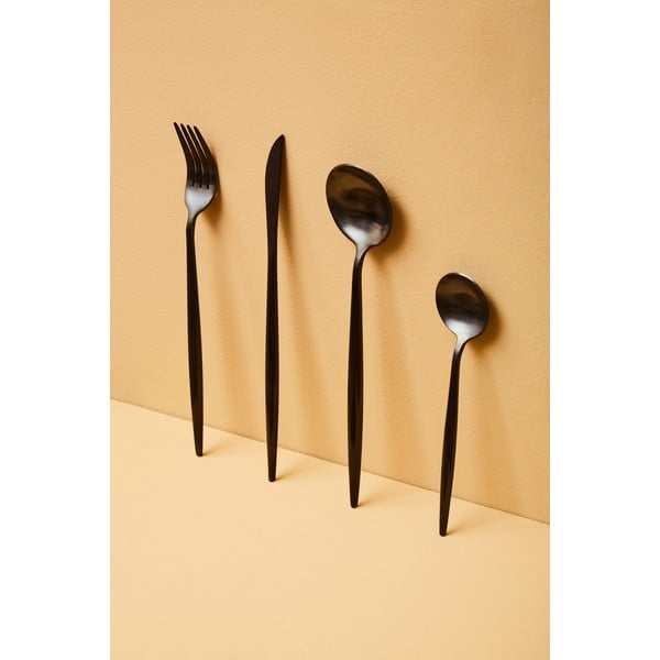 Posate in acciaio inox nero 16 pezzi Modern retro - Premier Housewares-image-2
