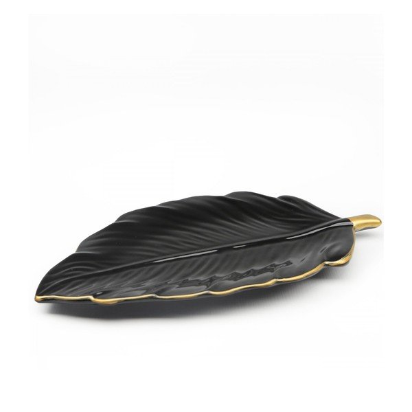 Vassoio decorativo in ceramica Leaf - Mioli Decor
