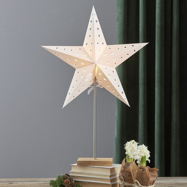 Decorazione luminosa natalizia bianca 2 pezzi con motivo natalizio Combi-Pack - Star Trading-image-1