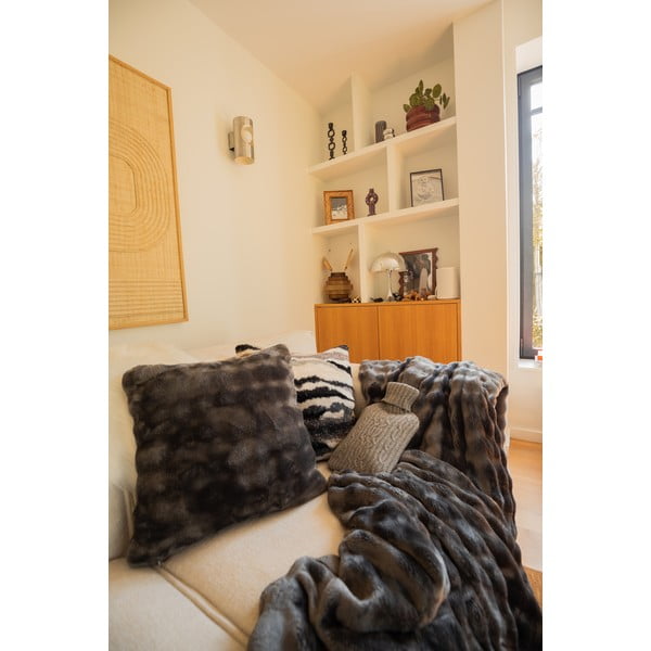 Coperta grigia in micropile 150x200 cm Wave – Tiseco Home Studio-image-2