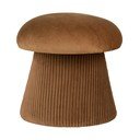 Poggiapiedi giallo ocra con rivestimento in velluto Hampton – House Nordic