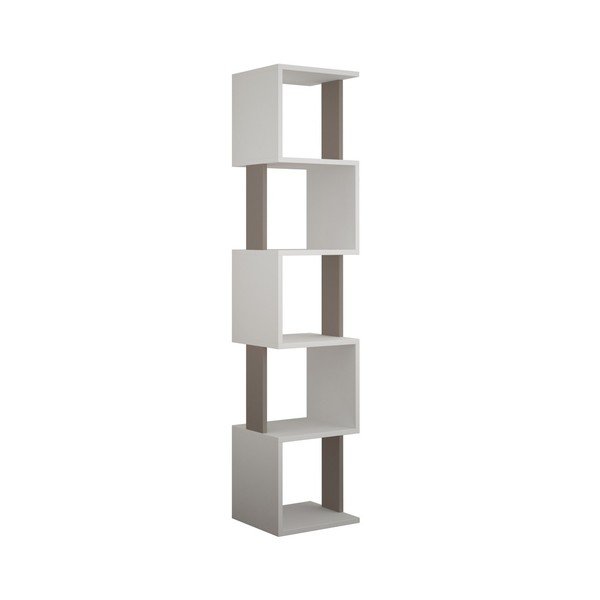 Libreria bianca e marrone Bianco Light Mocha Piri - Decortie
