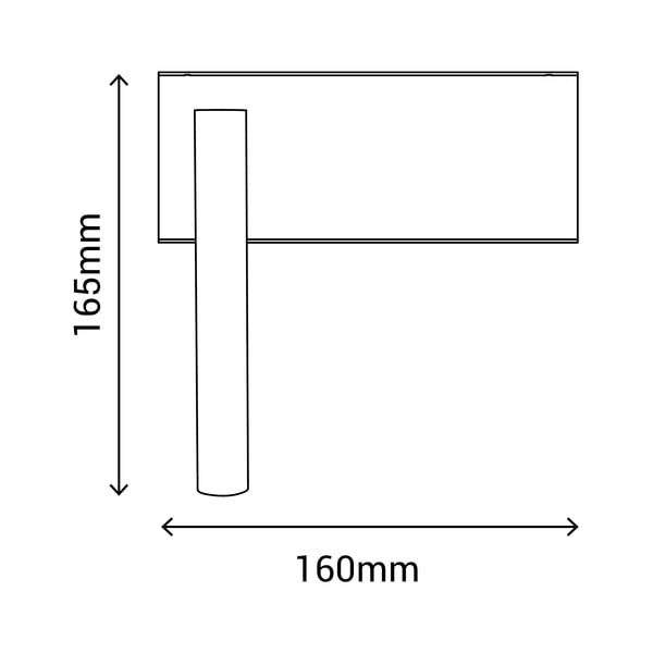 Lampada da parete nera, altezza 16,5 cm Clara - SULION-image-3