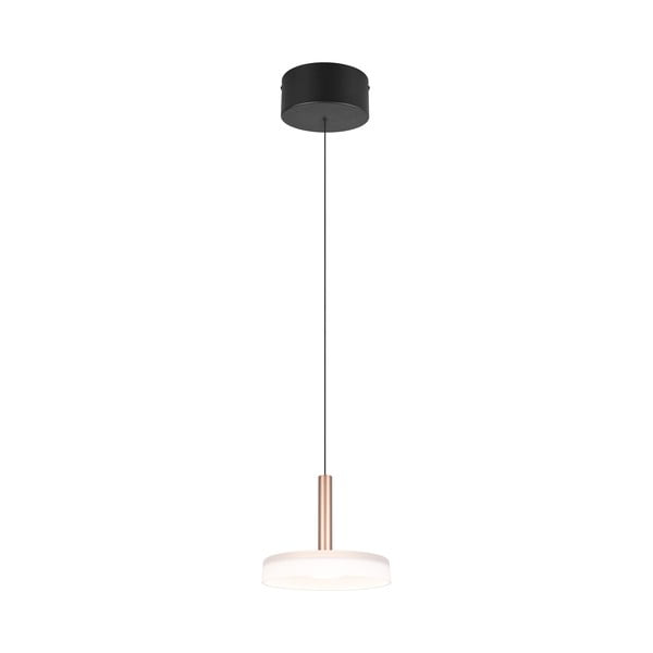 Lampadario LED dimmerabile in nero, bianco e oro con paralume in vetro ø 22 cm Celeste - Trio-image-2