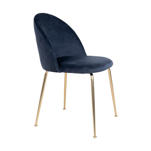 Sedie da pranzo in velluto blu-oro in set di 2 pezzi Geneve - House Nordic-image-3