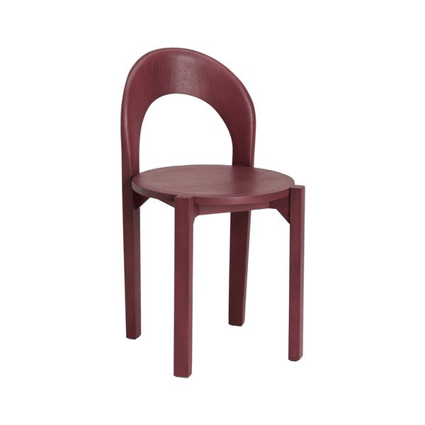 Sedie da pranzo in set burgundy in rovere massiccio 2 pz Vectrina – Ellos Home