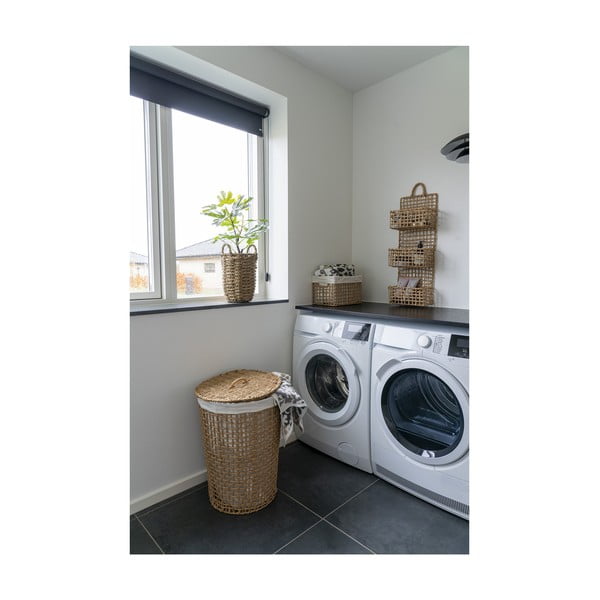 Cesto portabiancheria in carta di colore naturale 77 l Pomal - House Nordic-image-1