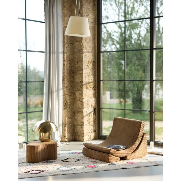 Pouf per bambini marrone con rivestimento in velluto a coste Cloud – Wigiwama-image-3