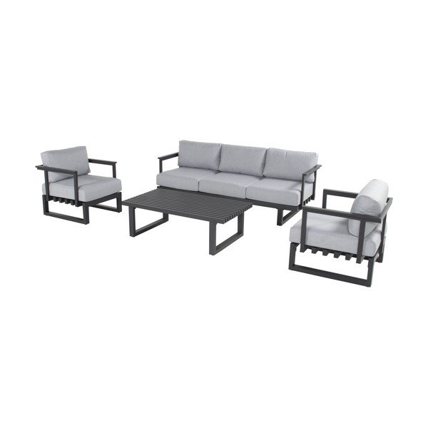 Set da giardino in alluminio grigio per 5 persone Calabria - Hartman
